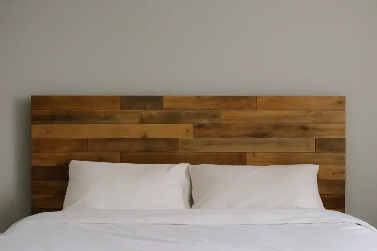 🛏️ Cabecero DIY con tablas recicladas: dale personalidad a tu cama